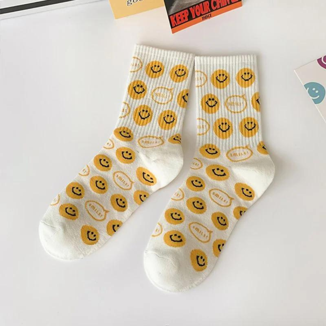 Smiley/Happy Face - Socken (Unisex) - Trouver La Mode