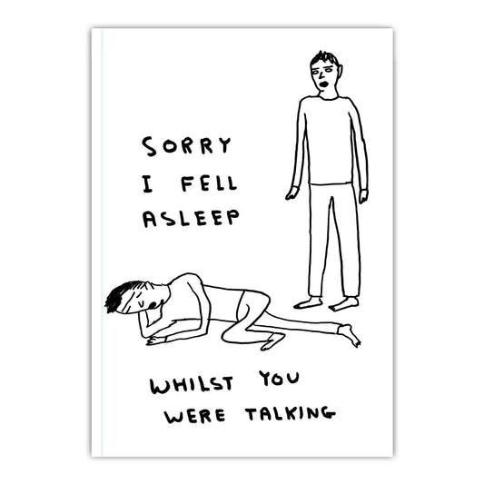David Shrigley A5 Notizbuch - Notebook "Sorry I Fell Asleep" - Trouver La Mode