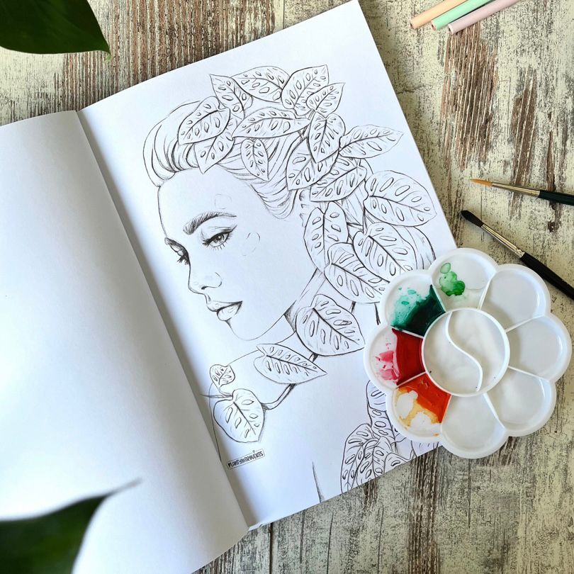 Plant Lady-Malbuch – Malbuch für Erwachsene mit Plant Ladies - Trouver La Mode