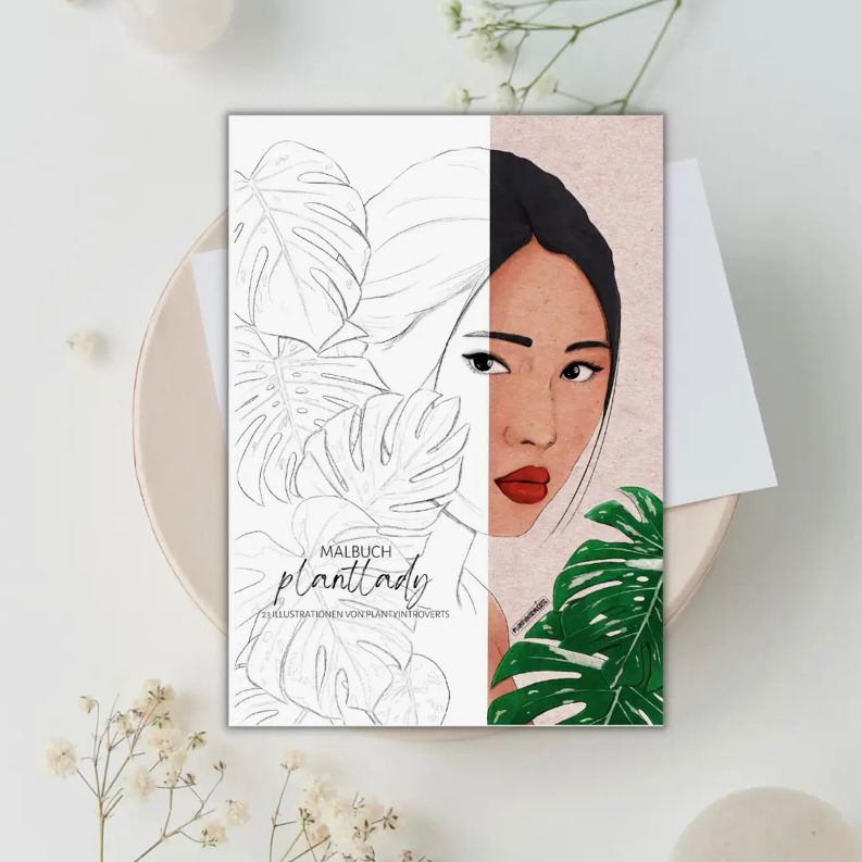 Plant Lady-Malbuch – Malbuch für Erwachsene mit Plant Ladies - Trouver La Mode