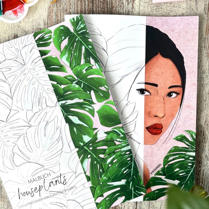 Plant Lady-Malbuch – Malbuch für Erwachsene mit Plant Ladies - Trouver La Mode