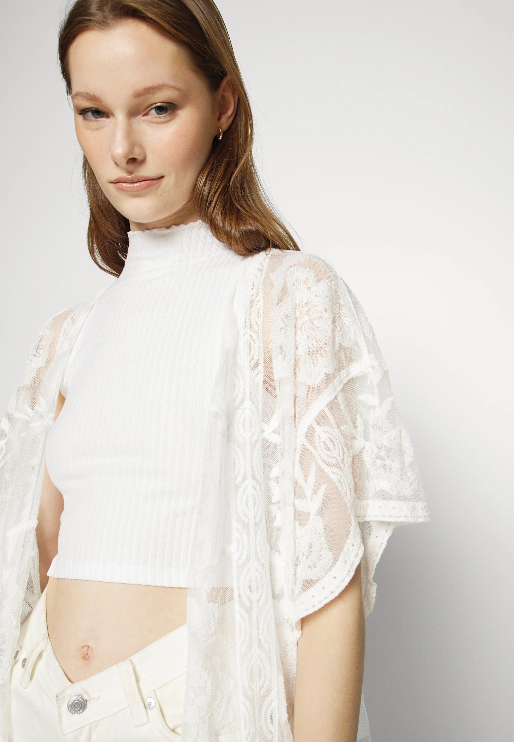 Bohemian Chic Style Strickjacke in Ivory - Trouver La Mode