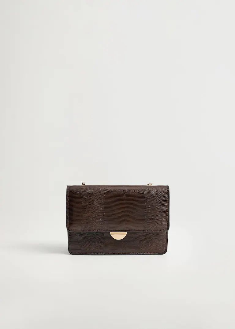 Braune Tasche (Kroko Optik Effekt) - Trouver La Mode