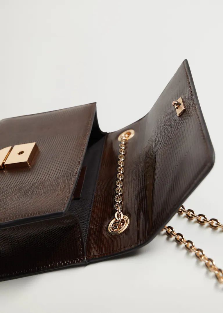 Braune Tasche (Kroko Optik Effekt) - Trouver La Mode