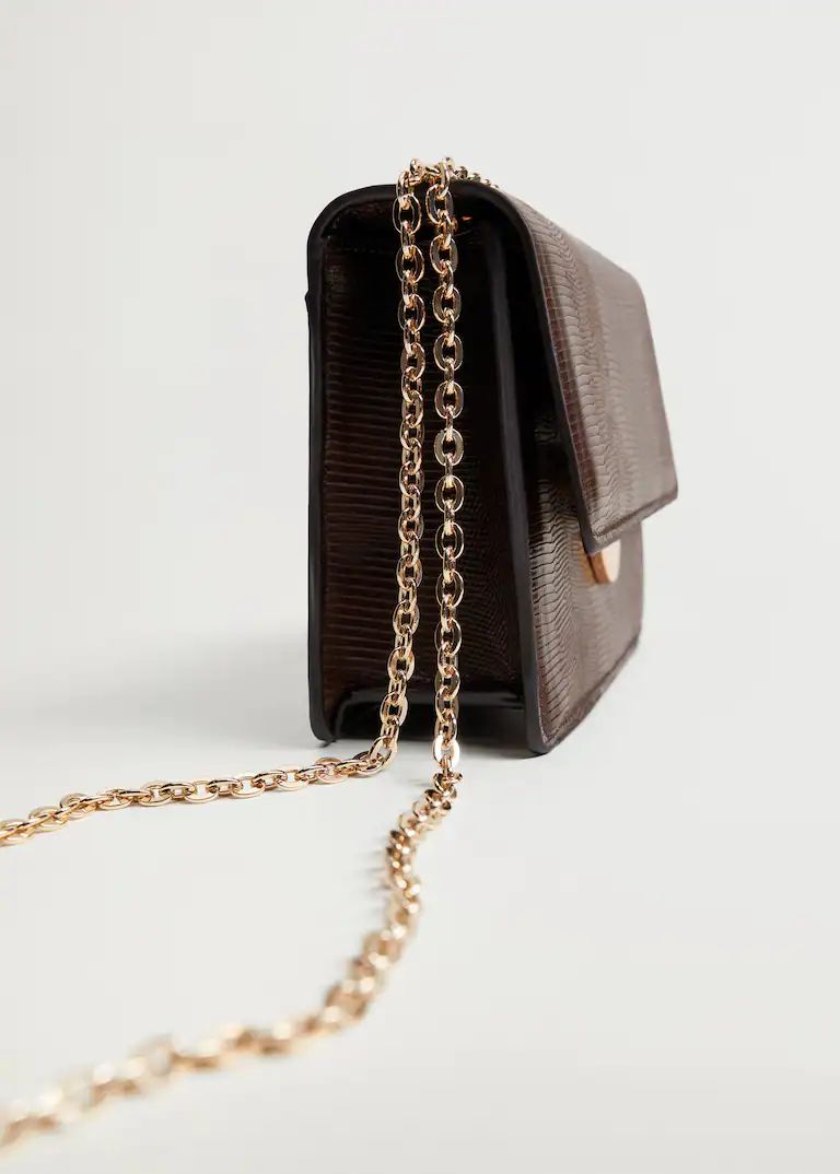 Braune Tasche (Kroko Optik Effekt) - Trouver La Mode