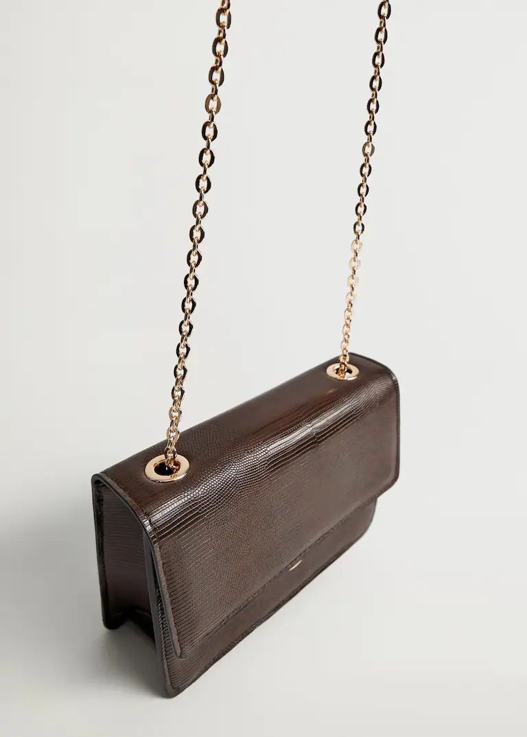 Braune Tasche (Kroko Optik Effekt) - Trouver La Mode