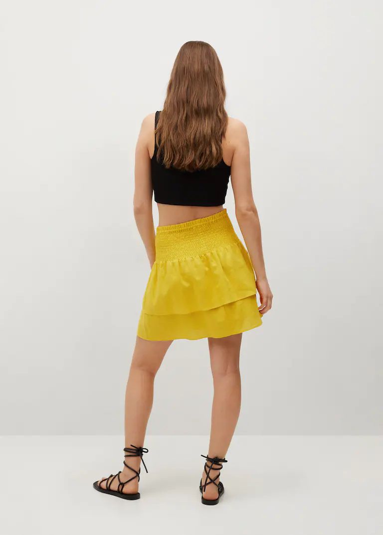 Gelber Rock mit Strudeln - Trouver La Mode