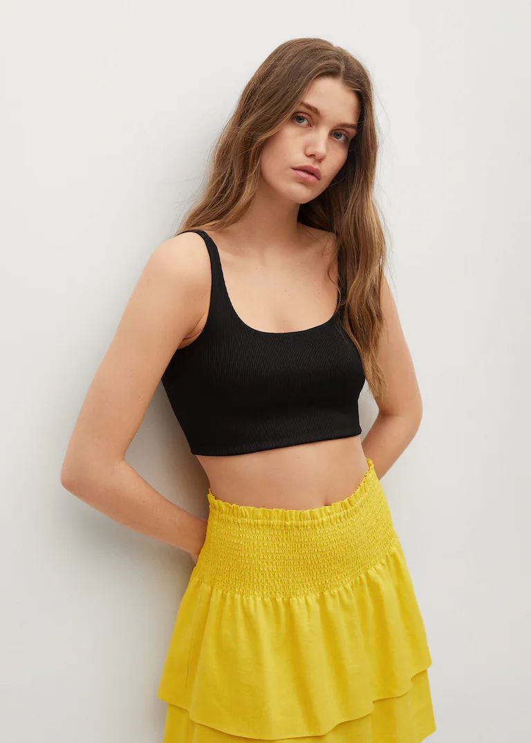 Gelber Rock mit Strudeln - Trouver La Mode