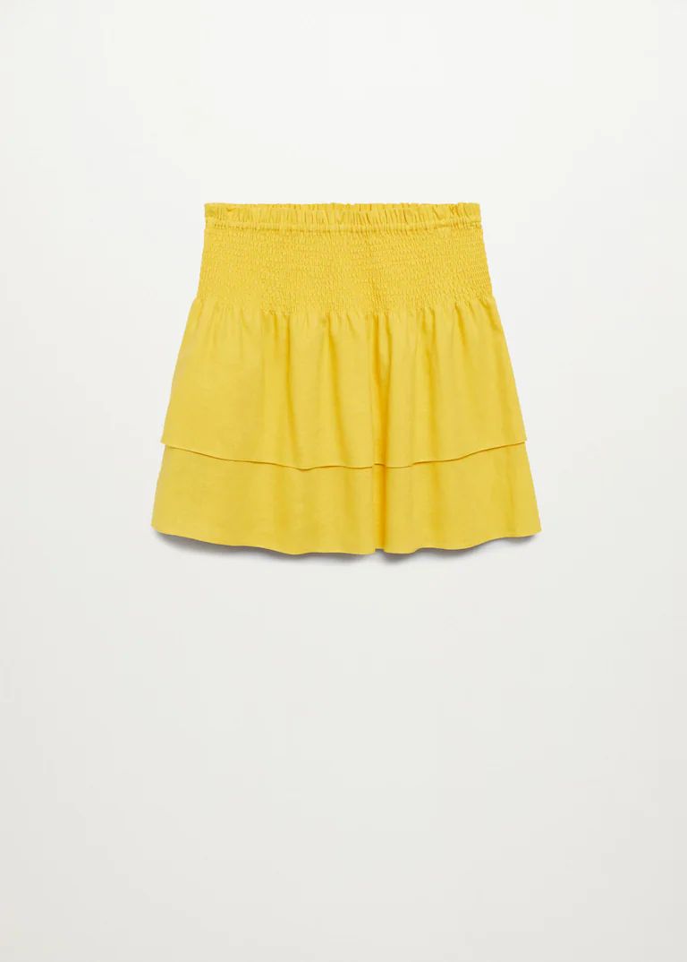 Gelber Rock mit Strudeln - Trouver La Mode