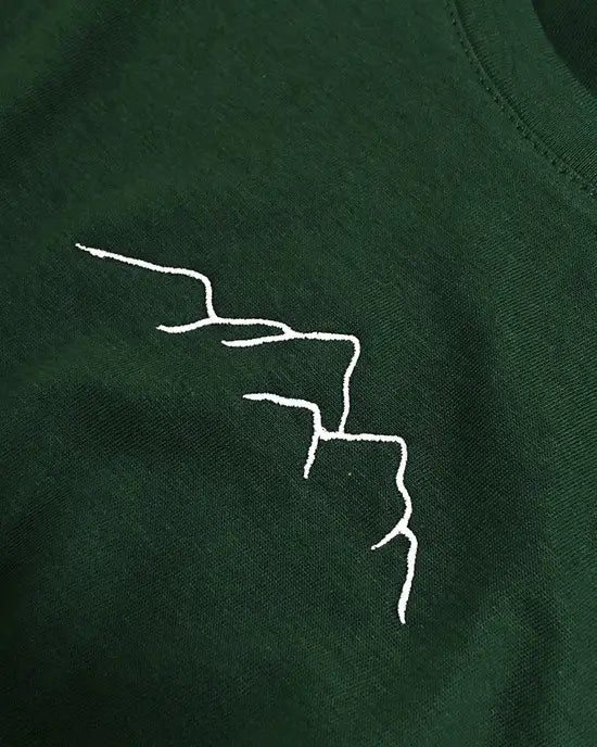 Boho T-Shirt - Bestickt- Berg - Trouver La Mode