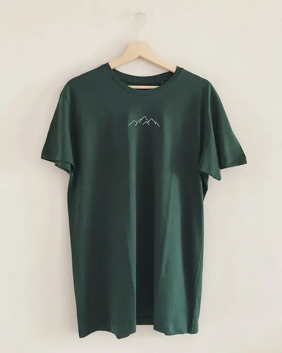 Boho T-Shirt - Bestickt- Berg - Trouver La Mode